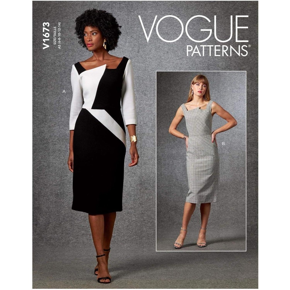 Vogue Sewing Pattern V1673 R10457 Dress Lined Misses Size‎ 6-14